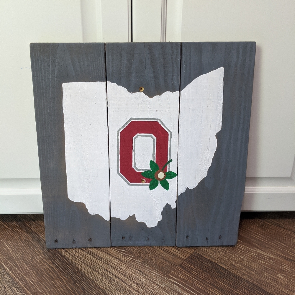 OSU hand painted recycled pallet wood sign